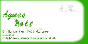 agnes molt business card